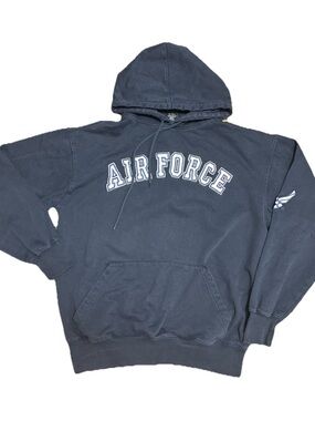 Air Force Navy Blue Pullover Hoodie Sweatshirt - Men